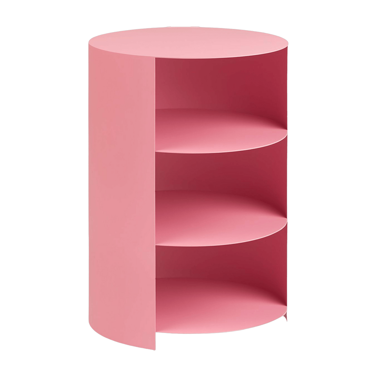 Table d'appoint à roulettes en acier rose 70 cm Hide Pedestal - Hem - The Cool Republic