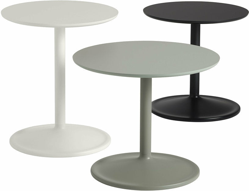 Table d'appoint aluminium noir D 48 x H 40 cm Soft - Muuto - The Cool Republic
