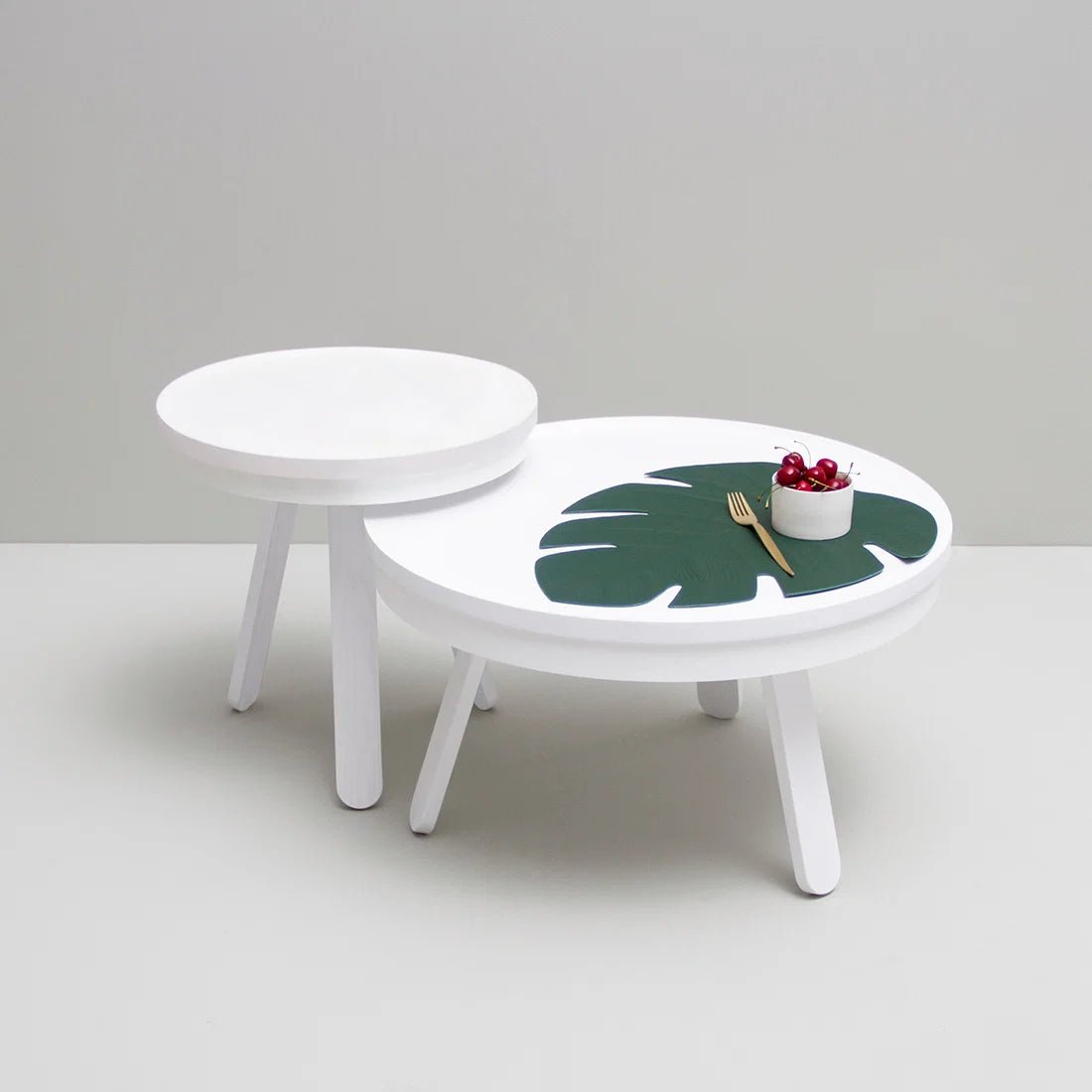 Side table white 42 cm Batea - Woodendot - The Cool Republic