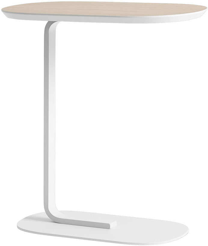Table d'appoint blanche plateau en chêne Relate - Muuto - The Cool Republic