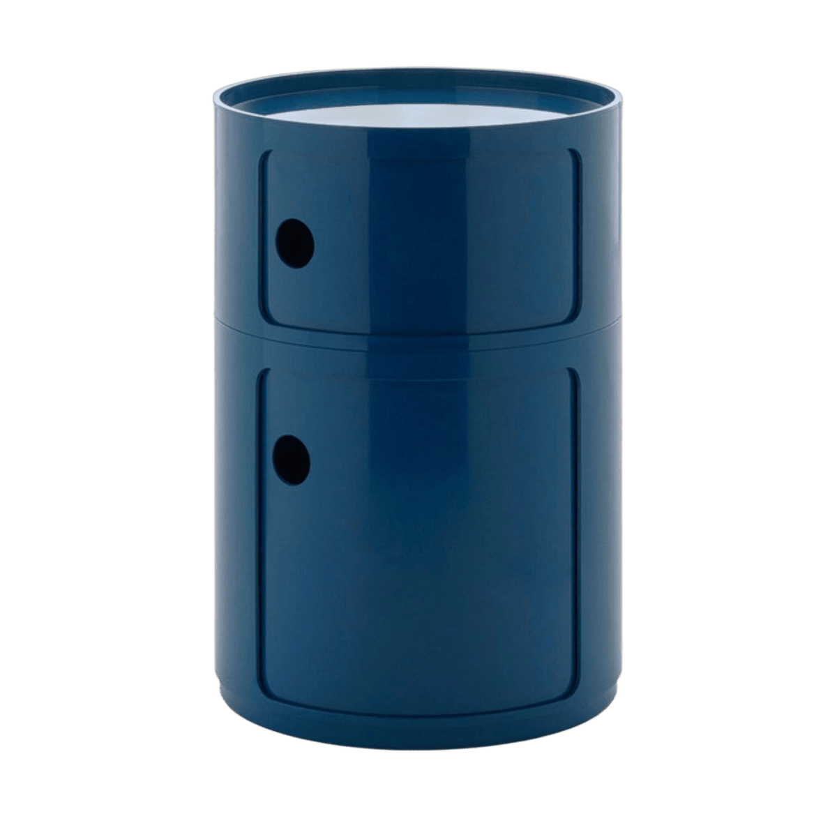 Table d'appoint bleu avec deux tiroirs Componibili Big - Kartell - The Cool Republic