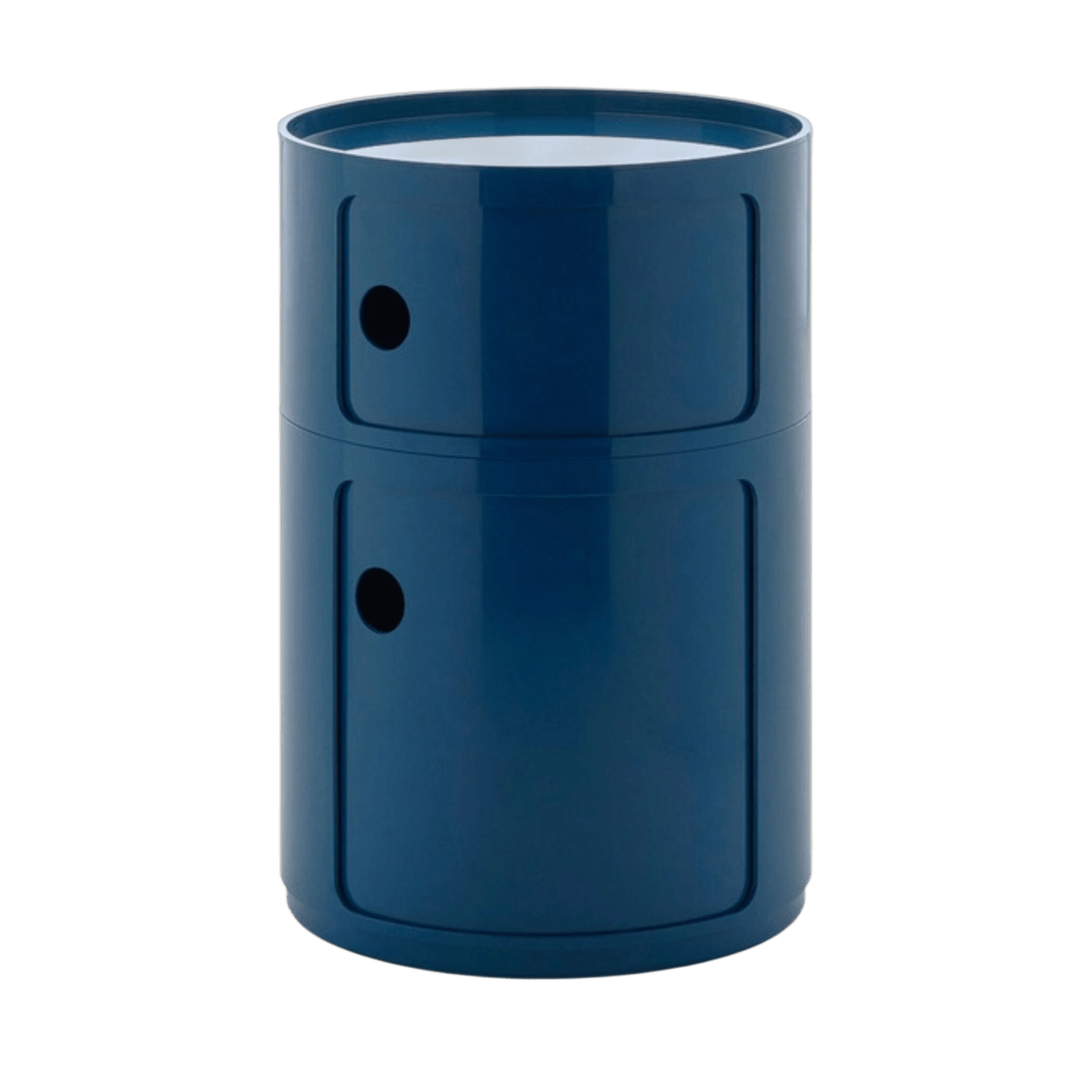 Table d'appoint bleu avec deux tiroirs Componibili Big - Kartell - The Cool Republic