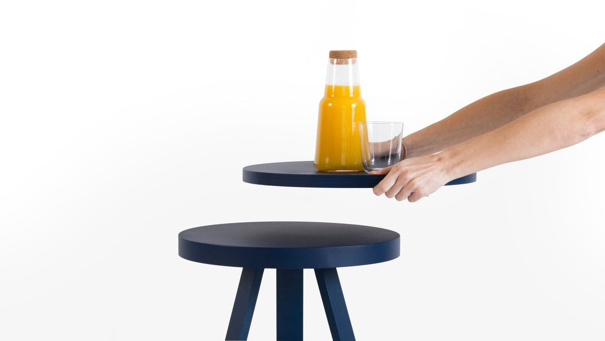 Table d'appoint bleue 42 cm Batea - Woodendot - The Cool Republic