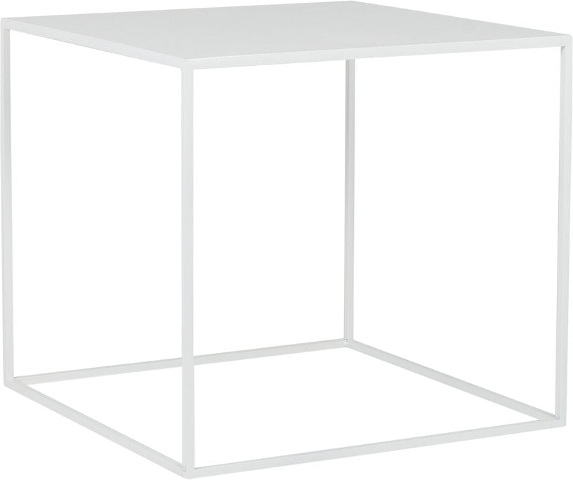 Table d'appoint carré blanche en métal Tensio - Custom Form - The Cool Republic