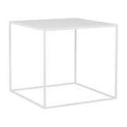 Table d'appoint carré blanche en métal Tensio - Custom Form - The Cool Republic