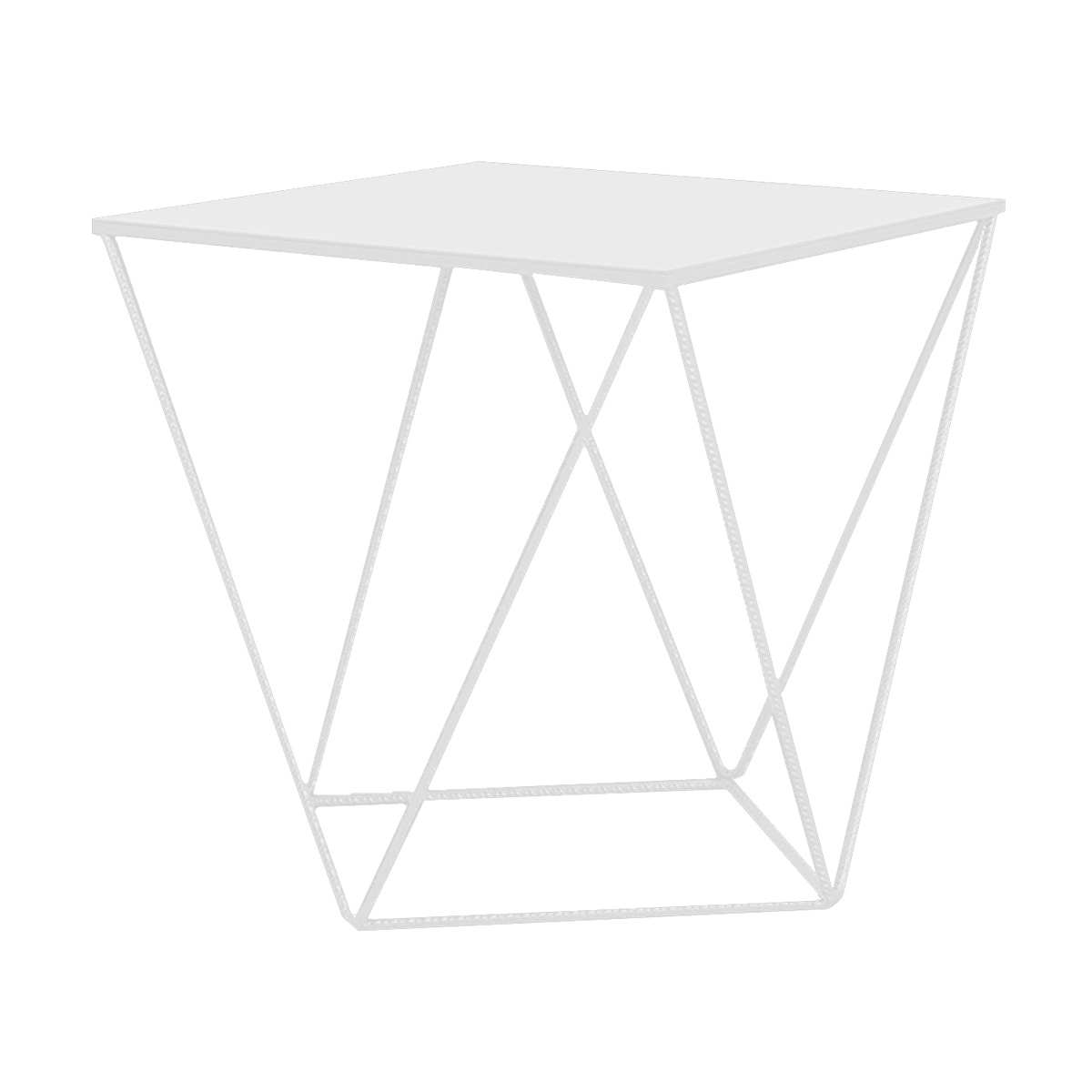 Table d'appoint carré en métal blanc Daryl - Custom Form - The Cool Republic