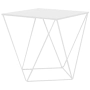 Table d'appoint carré en métal blanc Daryl - Custom Form - The Cool Republic