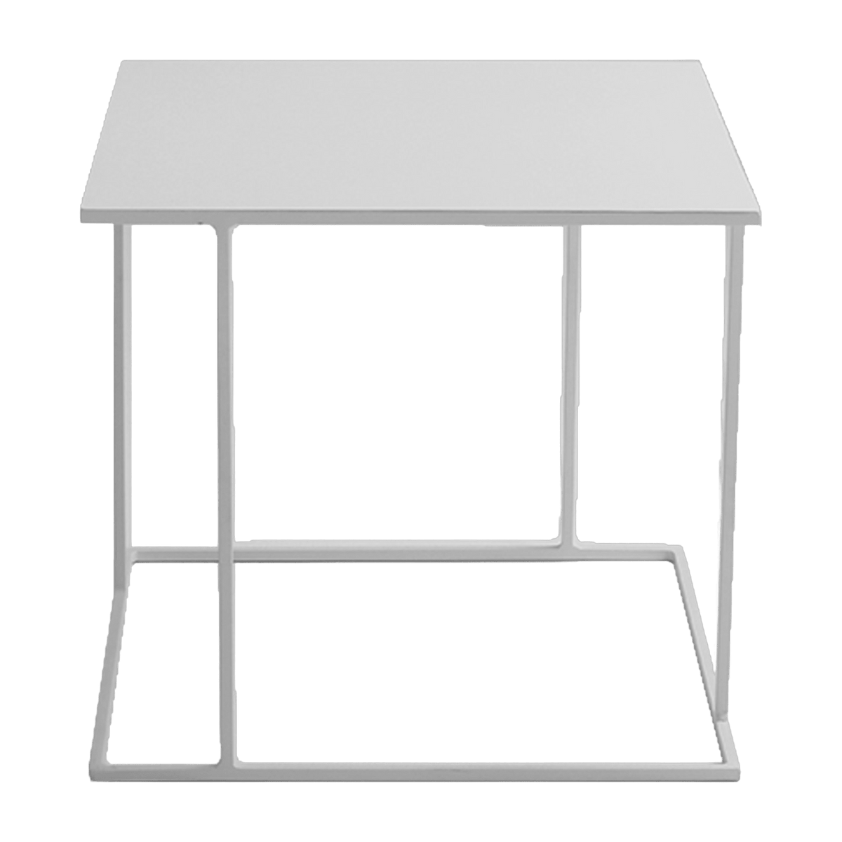 Table d'appoint carré en métal blanc Walt - Custom Form - The Cool Republic