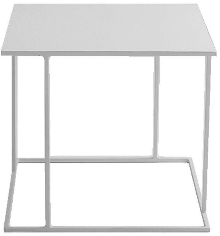 Table d'appoint carré en métal blanc Walt - Custom Form - The Cool Republic