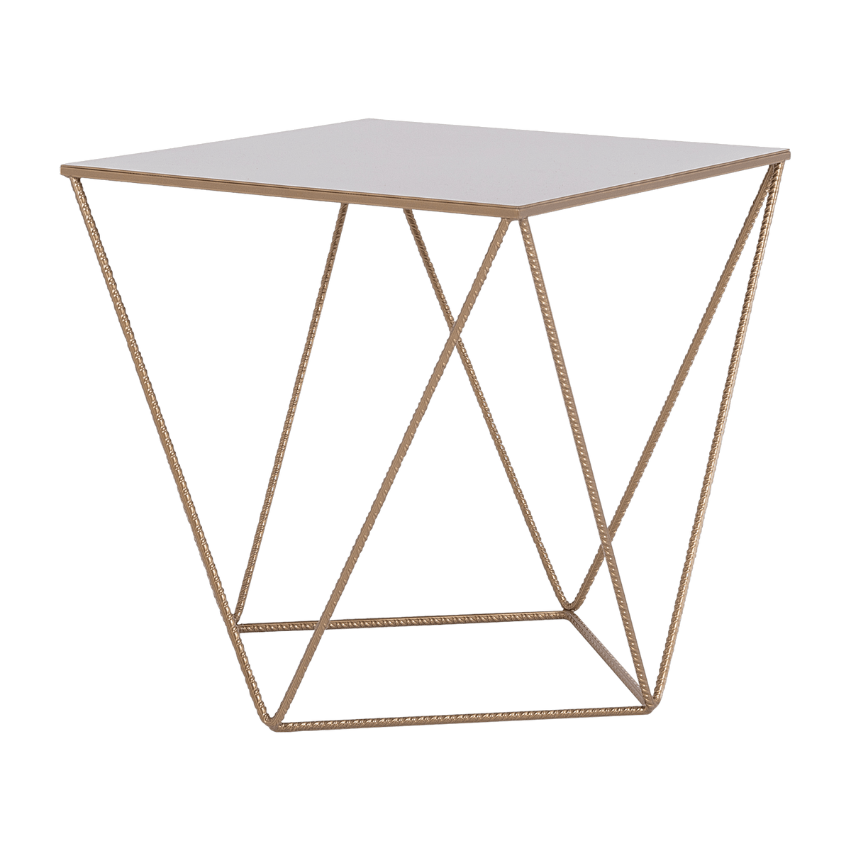 Table d'appoint carré en métal gold Daryl - Custom Form - The Cool Republic