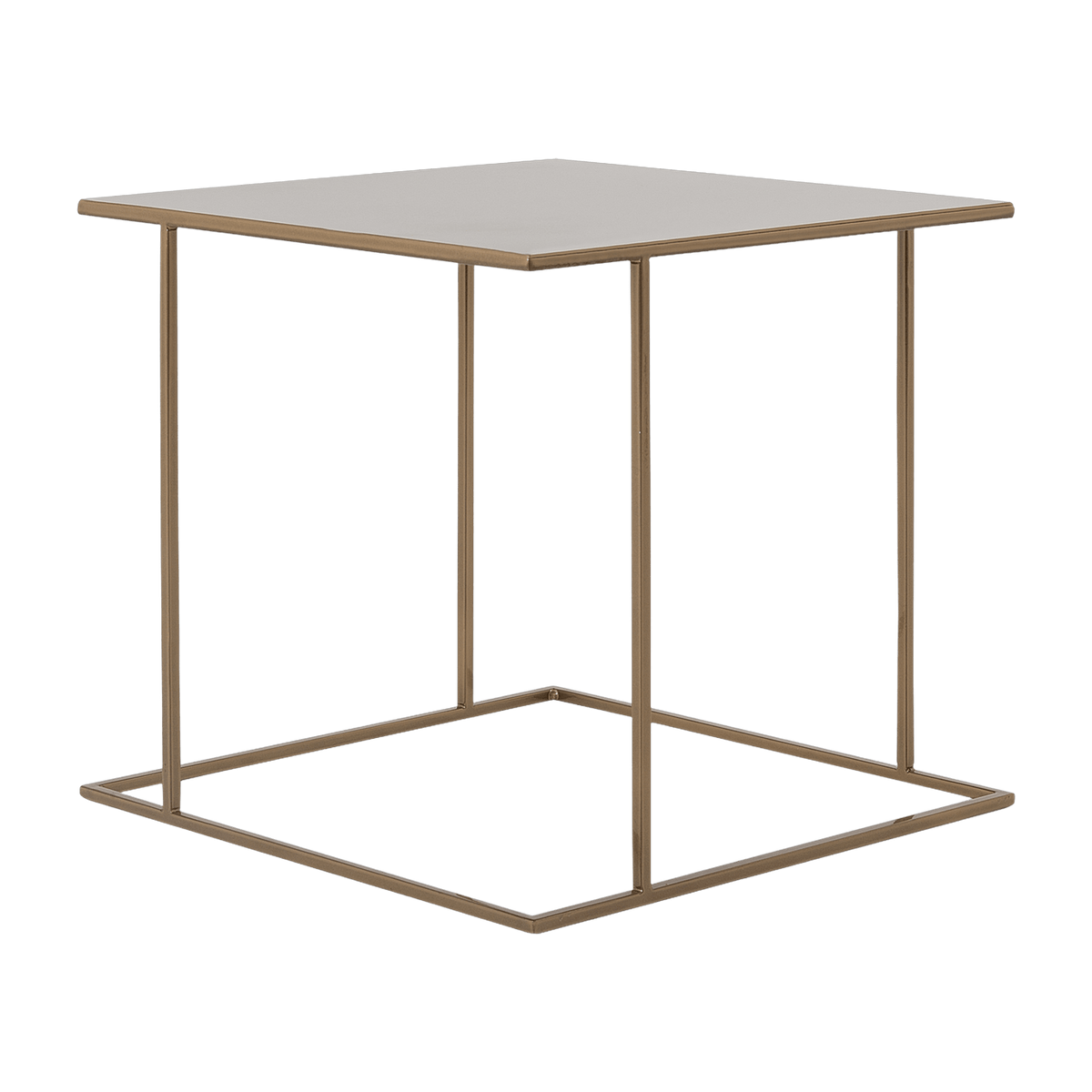 Table d'appoint carré en métal gold Walt - Custom Form - The Cool Republic