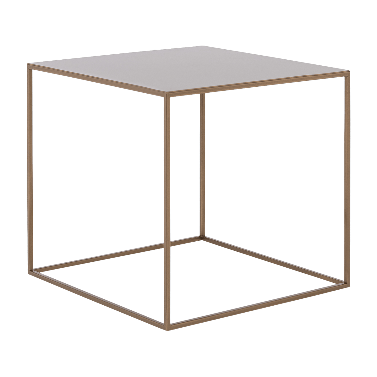 Table d'appoint carré gold en métal Tensio - Custom Form - The Cool Republic