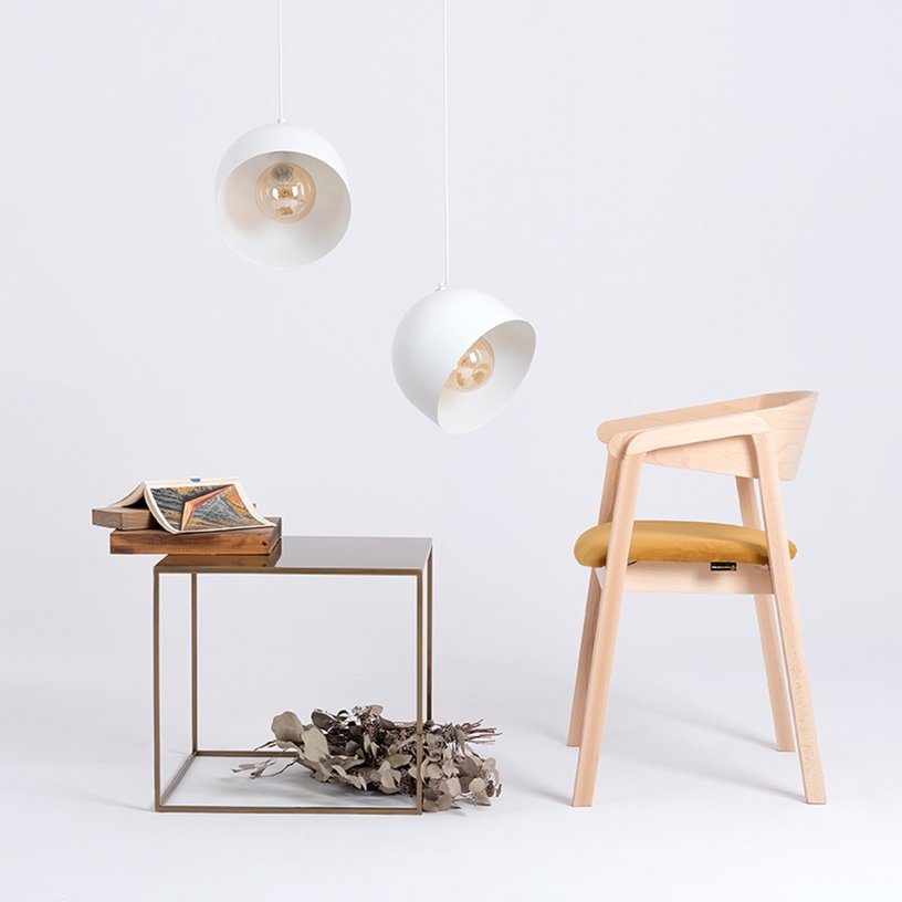 Table d'appoint carré gold en métal Tensio - Custom Form - The Cool Republic