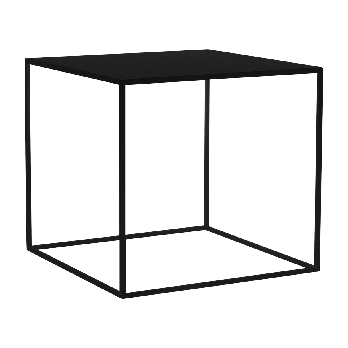 Table d'appoint carré noire en métal Tensio - Custom Form - The Cool Republic