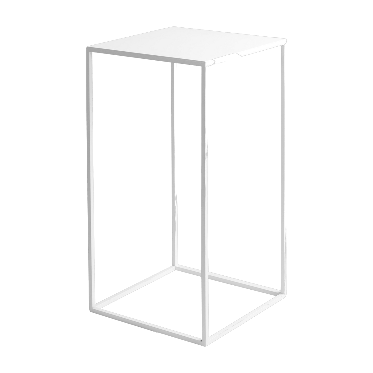 Table d'appoint carrée blanche en métal Tensio - Custom Form - The Cool Republic