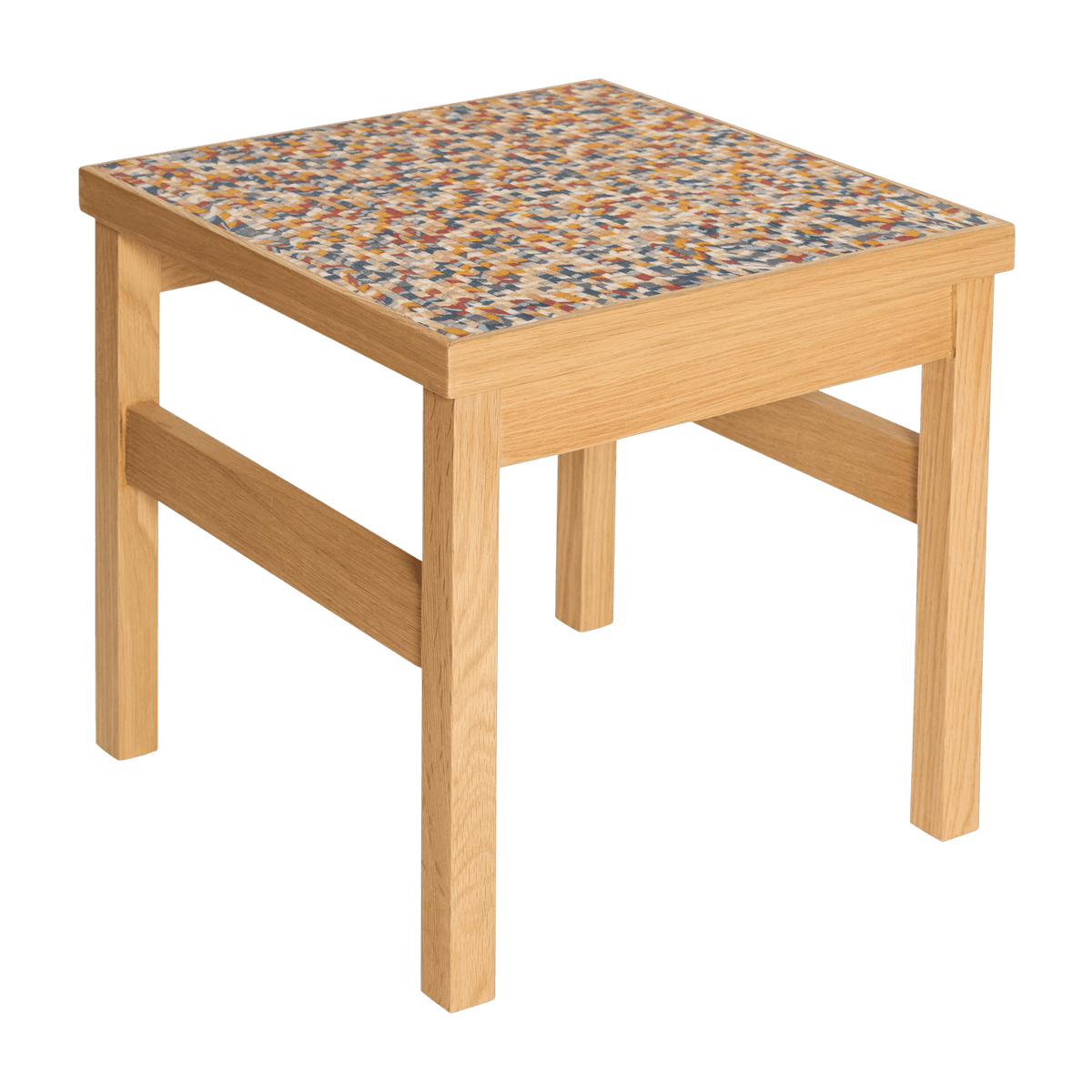 Table d'appoint carrée en bois de chêne 40x40x38cm Confetti - Hübsch - The Cool Republic