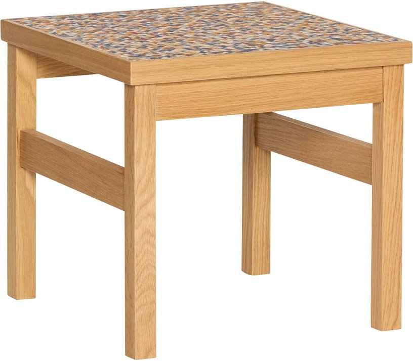 Table d'appoint carrée en bois de chêne 40x40x38cm Confetti - Hübsch - The Cool Republic