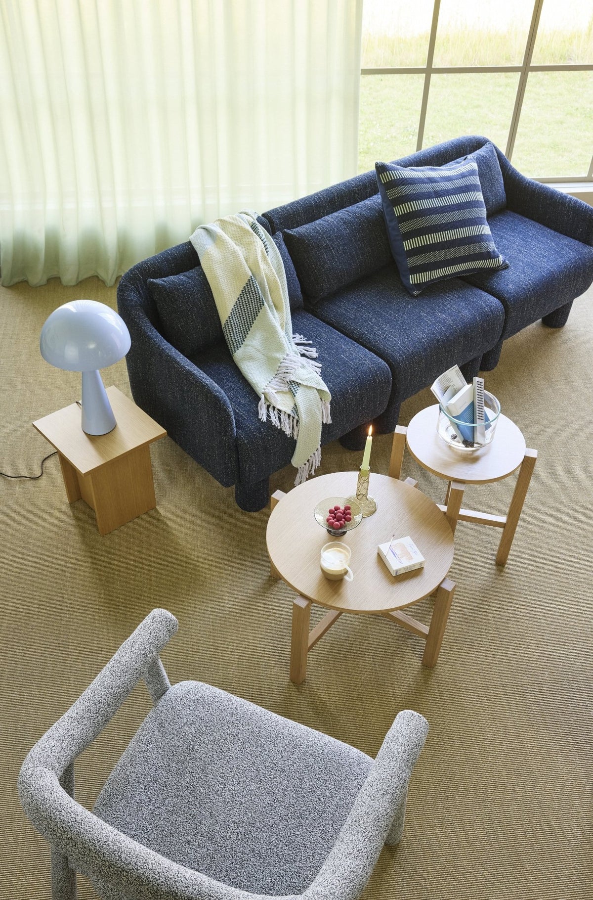 Straight Side Table Natural - Hübsch - The Cool Republic