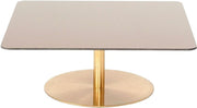 Table d'appoint carrée en fer plaqué laiton et en verre cuivré Flash - Tom Dixon - The Cool Republic