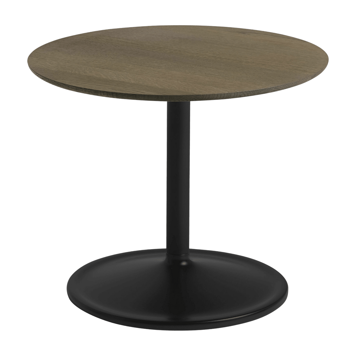 Table d'appoint chêne fumé et aluminium noir D 41 x H 40 cm Soft - Muuto - The Cool Republic