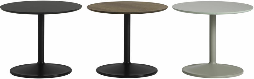 Table d'appoint chêne fumé et aluminium noir D 41 x H 40 cm Soft - Muuto - The Cool Republic
