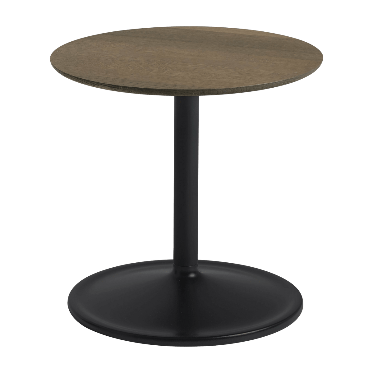 Table d'appoint chêne fumé et aluminium noir D 48 x H 40 cm Soft - Muuto - The Cool Republic