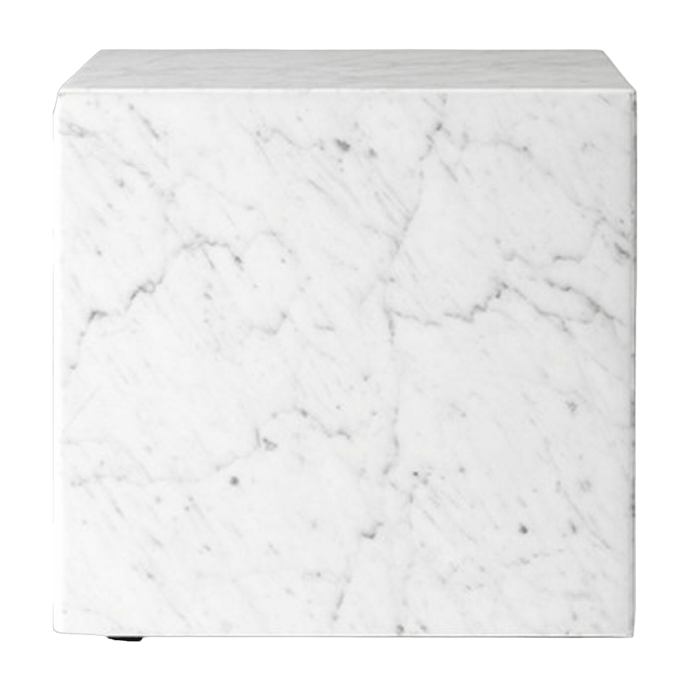 Table d'appoint cube en marbre blanc Plinth Cubic - Audo - The Cool Republic