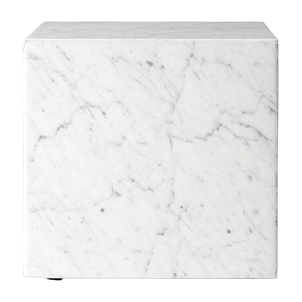 Table d'appoint cube en marbre blanc Plinth Cubic - Audo - The Cool Republic