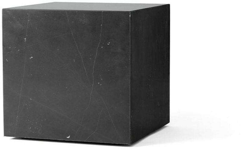Table d'appoint cube en marbre noir Plinth Cubic - Audo - The Cool Republic