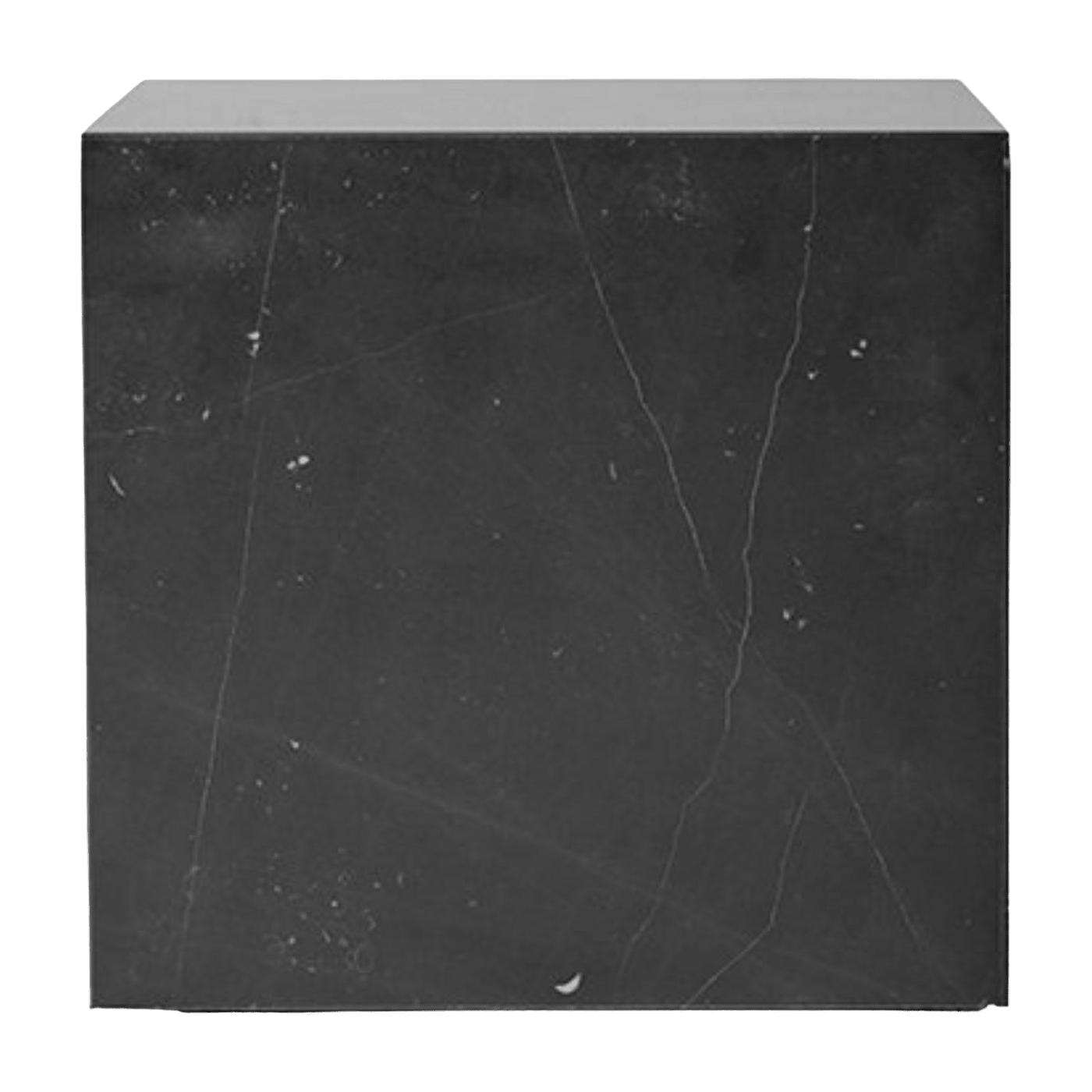 Table d'appoint cube en marbre noir Plinth Cubic - Audo - The Cool Republic