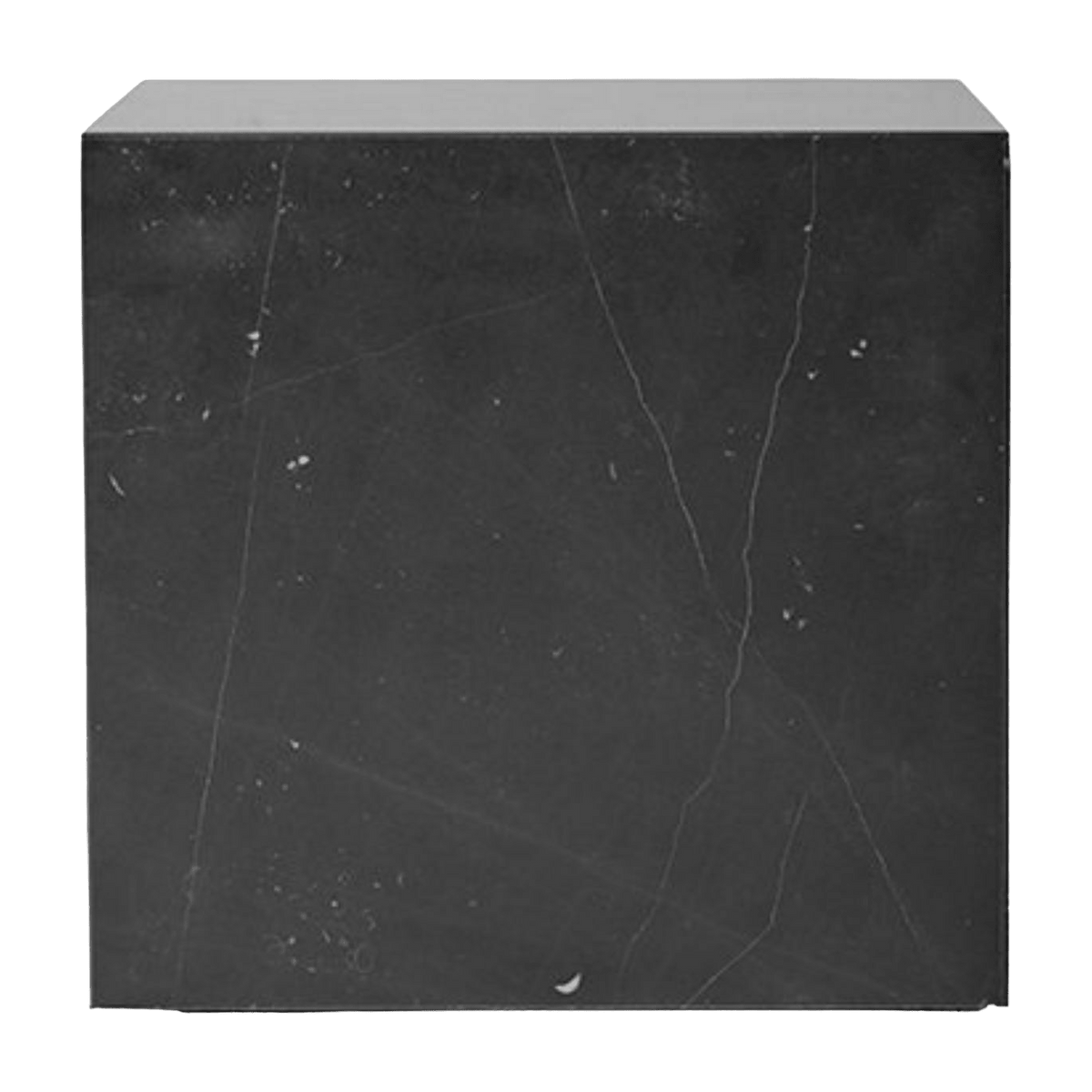 Table d'appoint cube en marbre noir Plinth Cubic - Audo - The Cool Republic