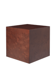 Table d'appoint cube en peuplier vernis teinté foncé 40 x 40 x 40 cm Burl - Ferm Living - The Cool Republic