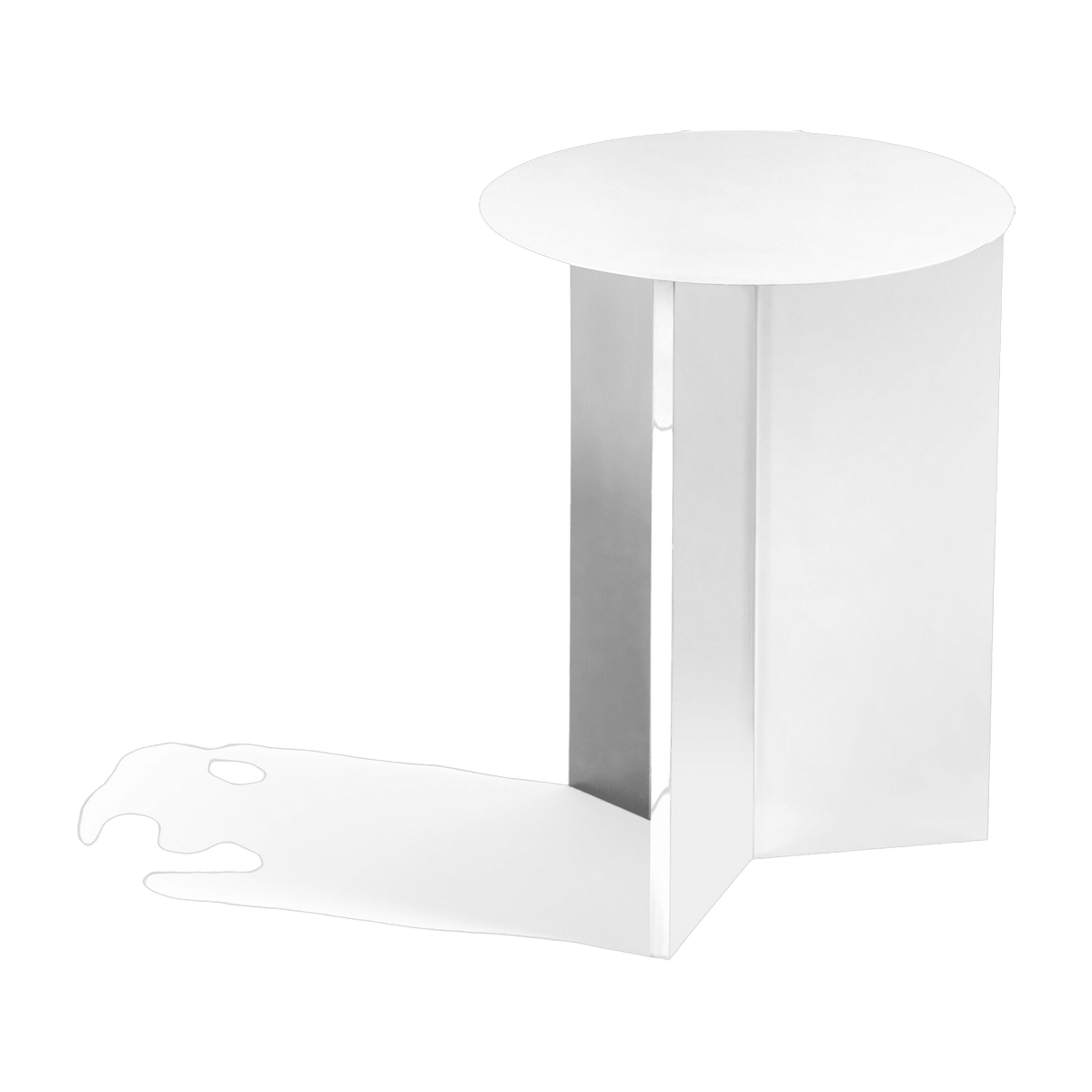 Table d'appoint en acier blanche Slit - HAY - The Cool Republic