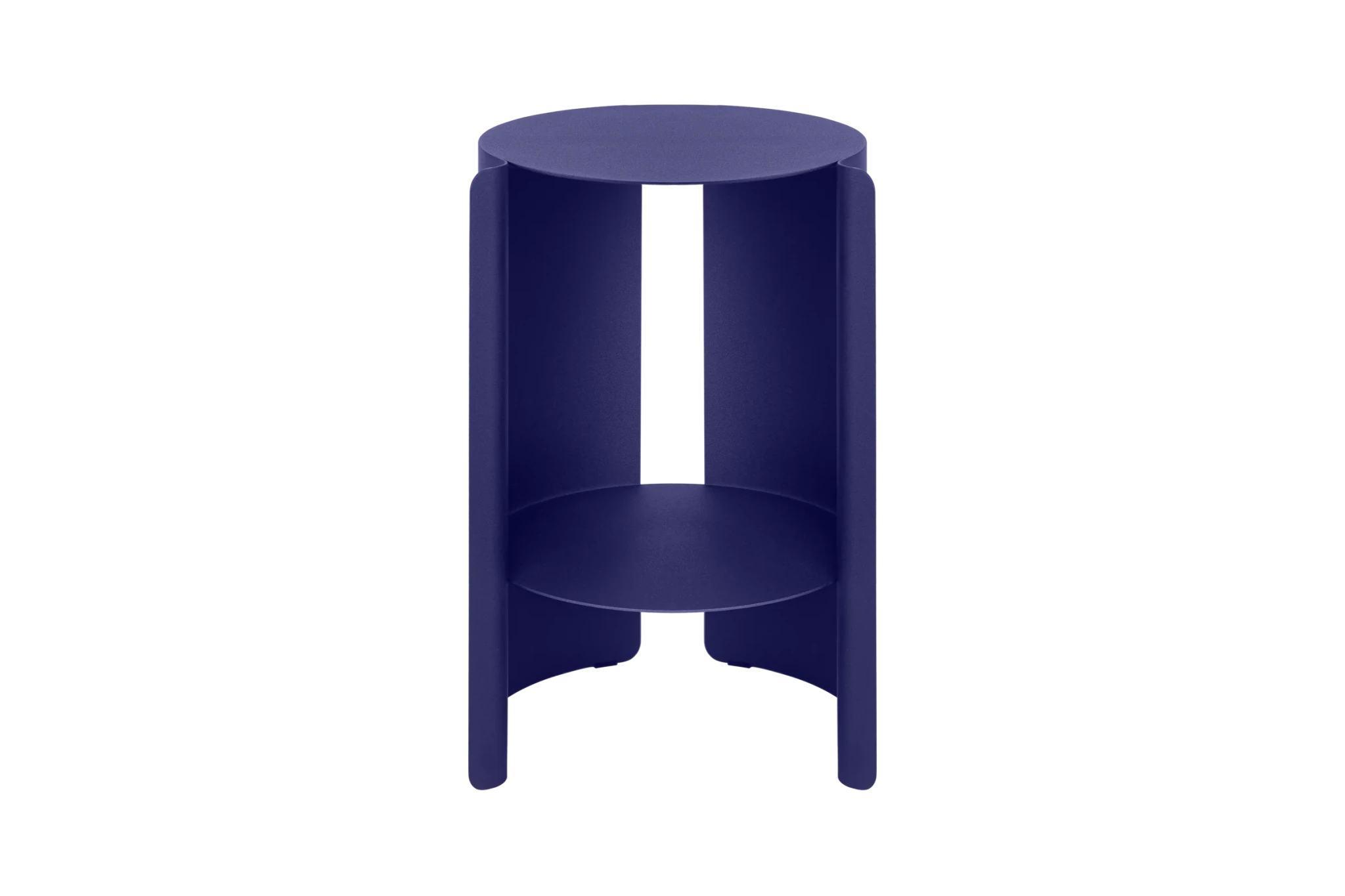 Table d'appoint en acier bleu myrtille 32,3x50cm Wa - Noo.ma - The Cool Republic