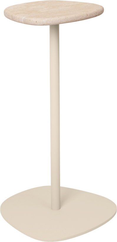 Table d'appoint en acier et marbre beige 30,4x56cm Plyo - Ferm Living - The Cool Republic