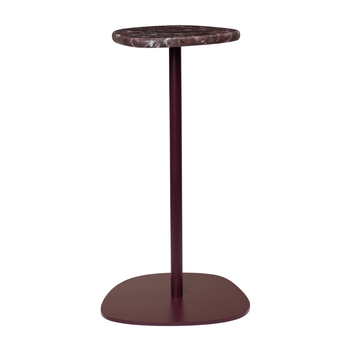 Table d'appoint en acier et marbre dark grape 30,4x56cm Plyo - Ferm Living - The Cool Republic