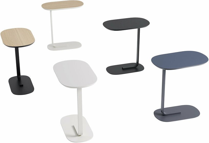 Table d'appoint en acier gris bleuté H 73,5 cm Relate - Muuto - The Cool Republic