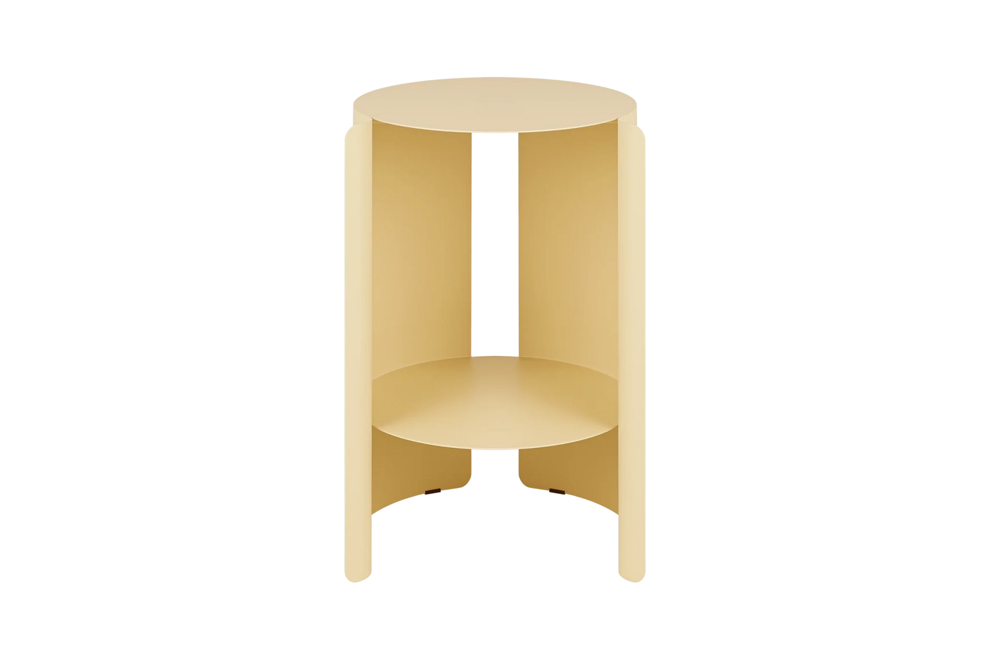 Table d'appoint en acier jaune beurre 32,3x50cm Wa - Noo.ma - The Cool Republic