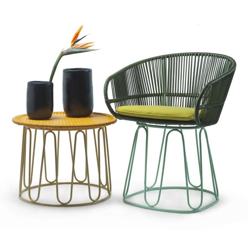Table d'appoint en acier jaune Circo - Ames - The Cool Republic