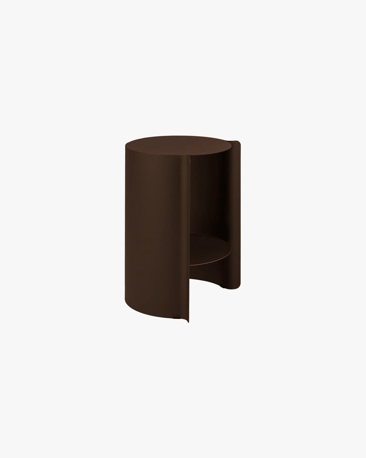 Table d'appoint en acier marron cacao 32,3x50cm Wa - Noo.ma - The Cool Republic
