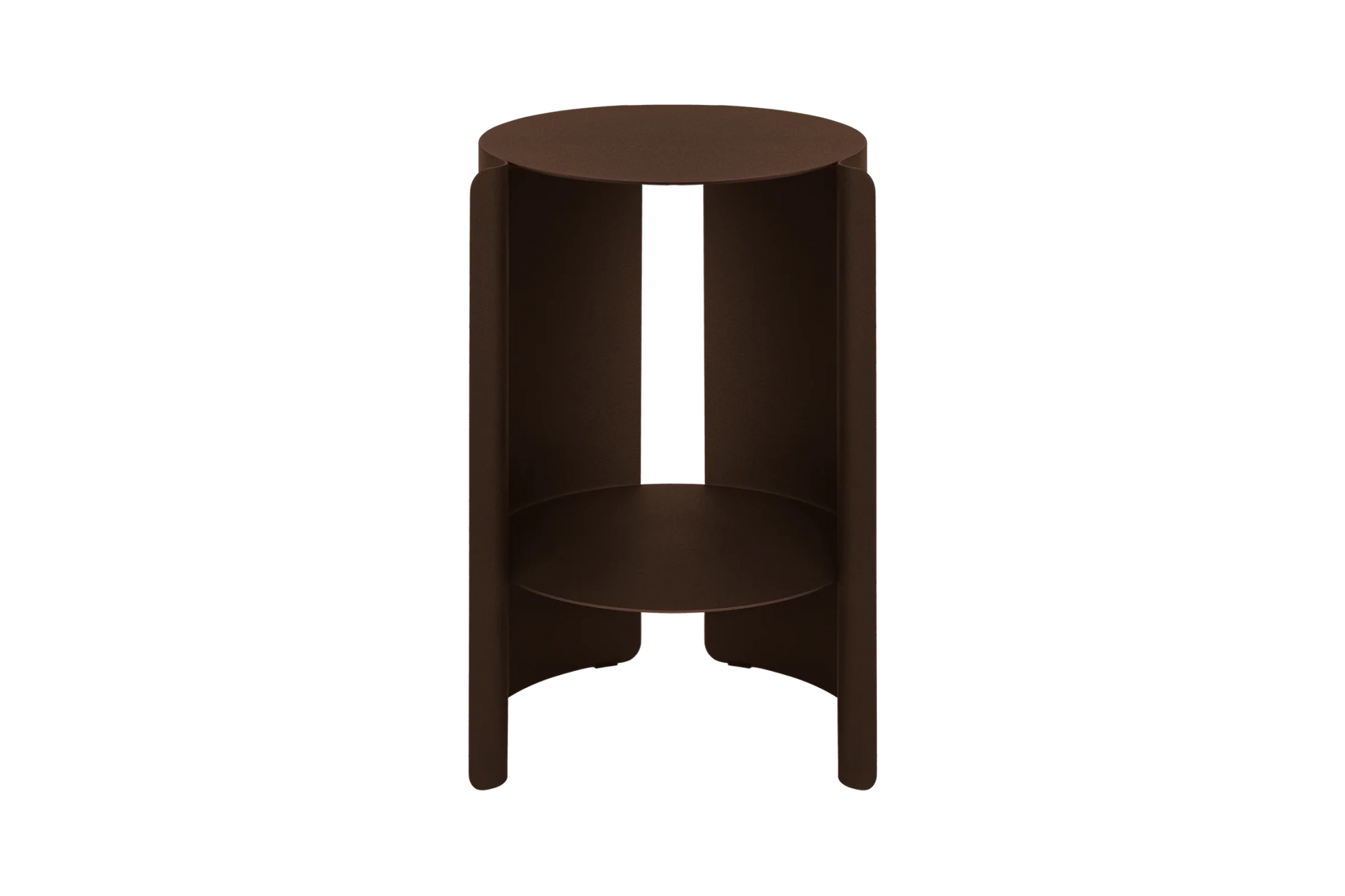 Table d'appoint en acier marron cacao 32,3x50cm Wa - Noo.ma - The Cool Republic