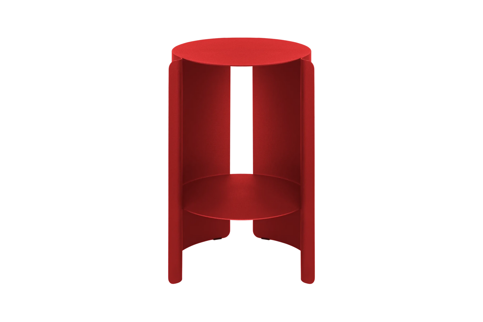 Table d'appoint en acier rouge tomate 32,3x50cm Wa - Noo.ma - The Cool Republic