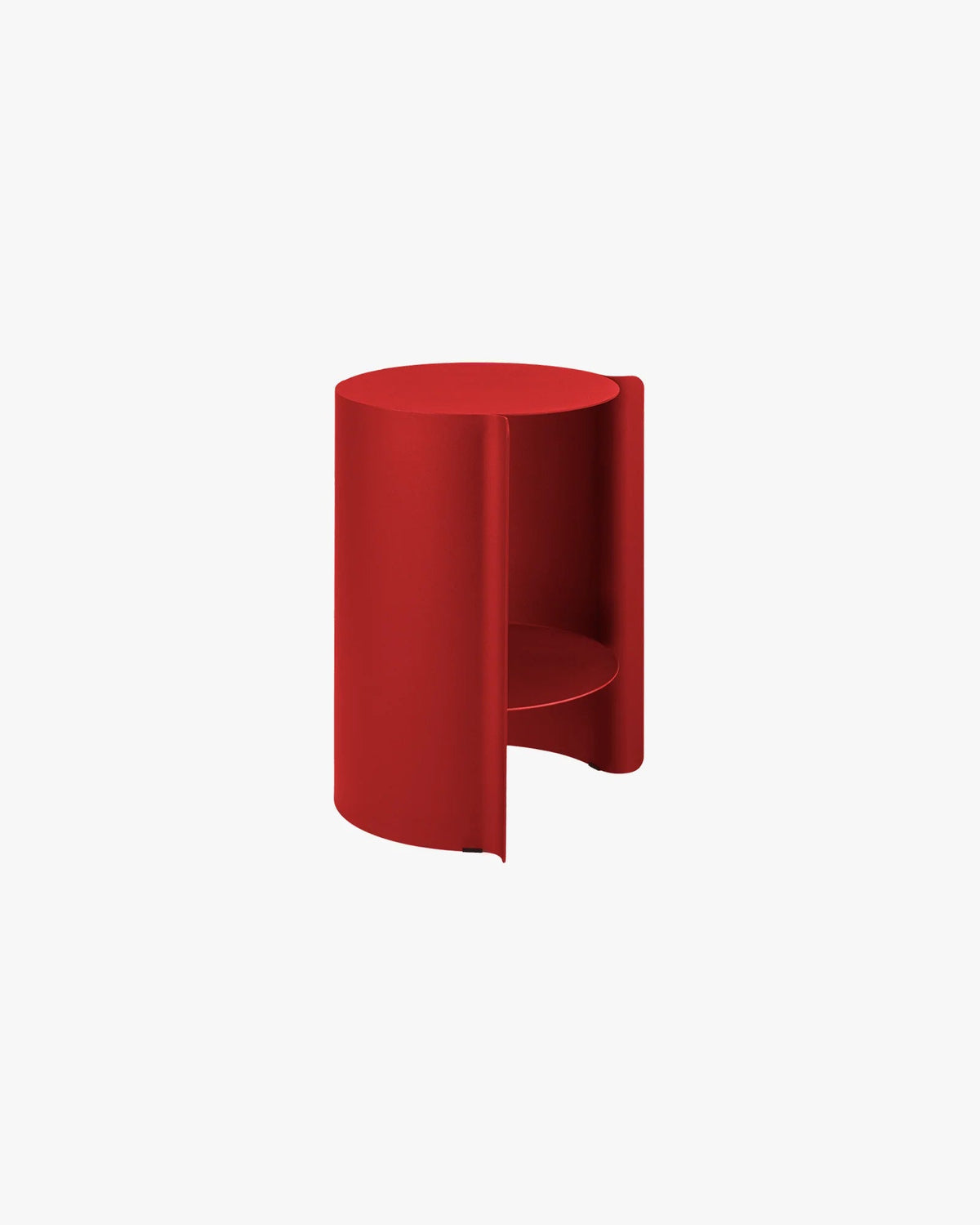 Table d'appoint en acier rouge tomate 32,3x50cm Wa - Noo.ma - The Cool Republic