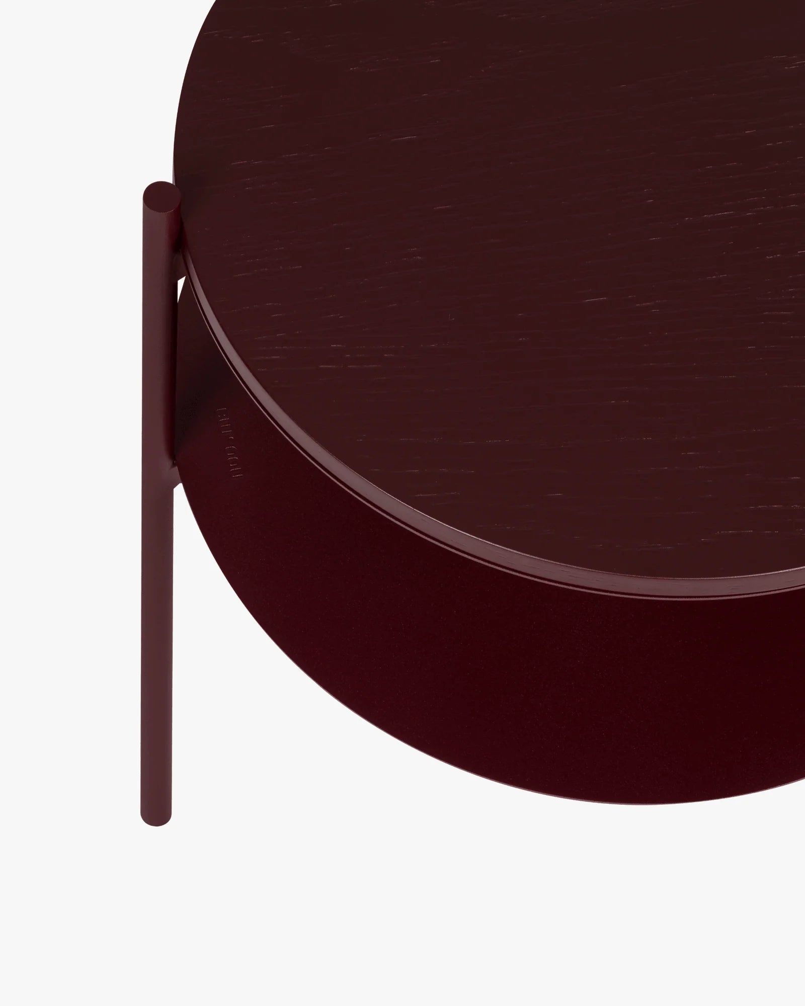 Table d'appoint en acier rouge vin 40x52cm Tu - Noo.ma - The Cool Republic