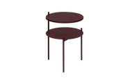 Table d'appoint en acier rouge vin 40x52cm Tu - Noo.ma - The Cool Republic