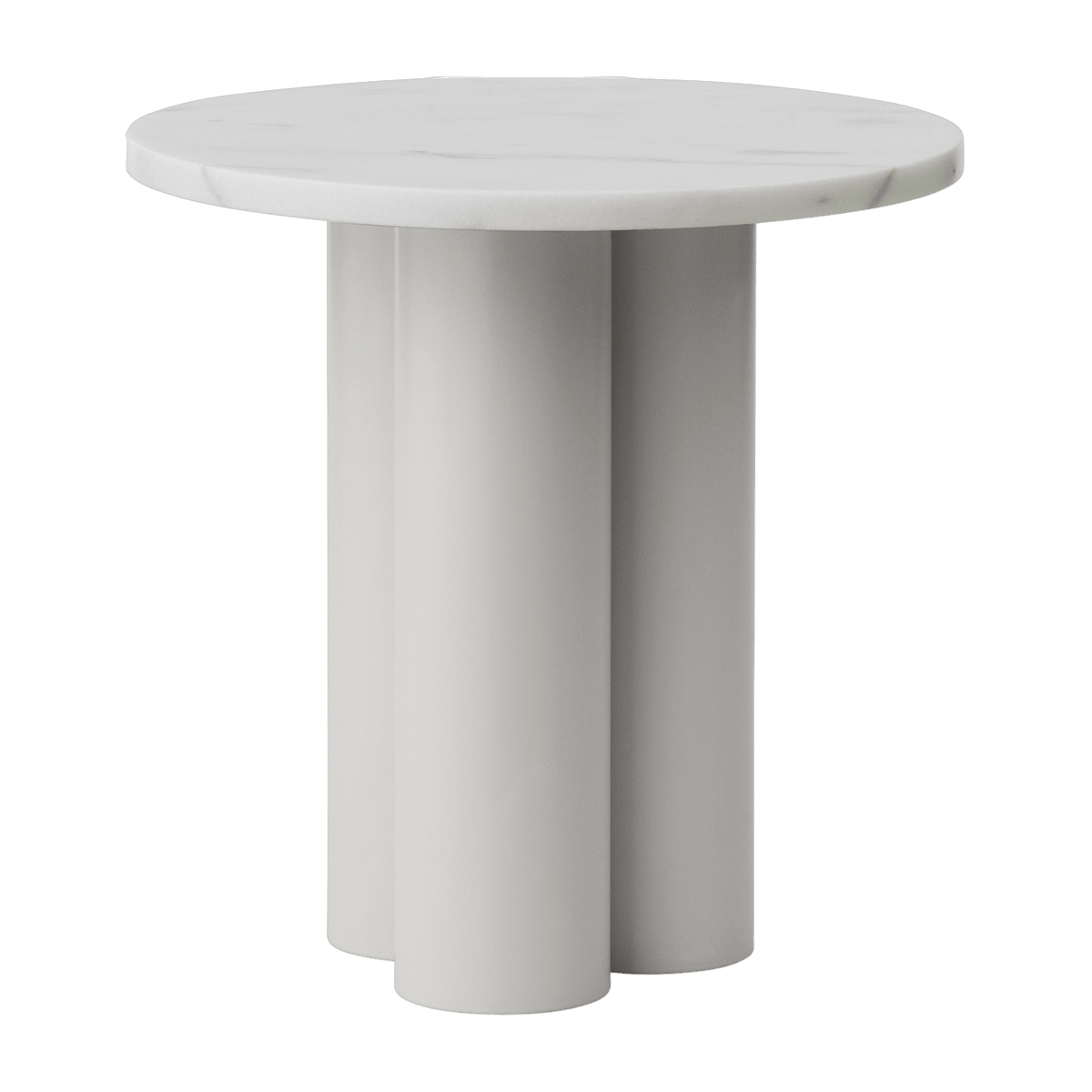 Table d'appoint en acier sable blanc et plateau white carrara 40 x 40 cm Dit - Normann Copenhagen - The Cool Republic