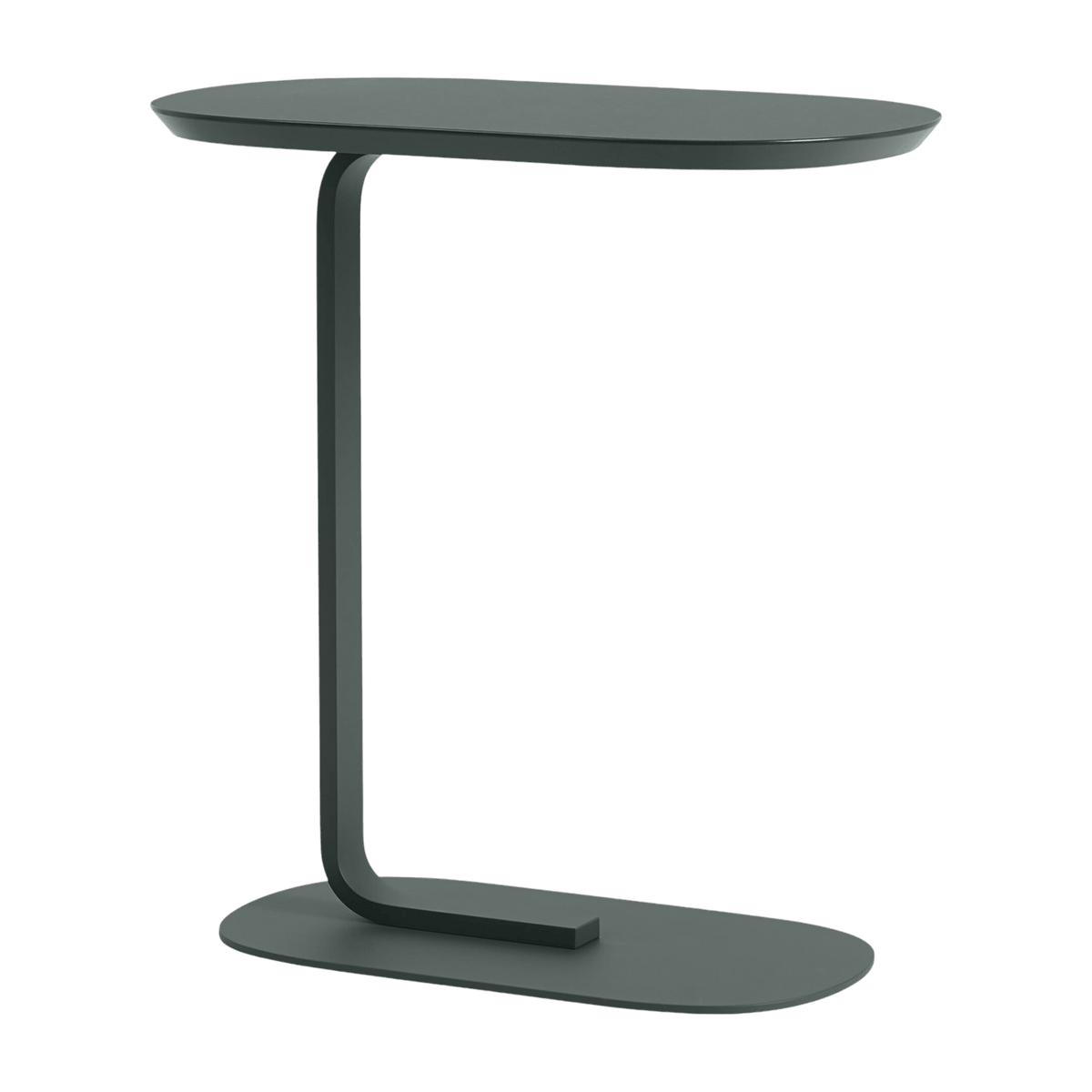 Table d'appoint en acier vert foncé H 60,5 cm Relate - Muuto - The Cool Republic