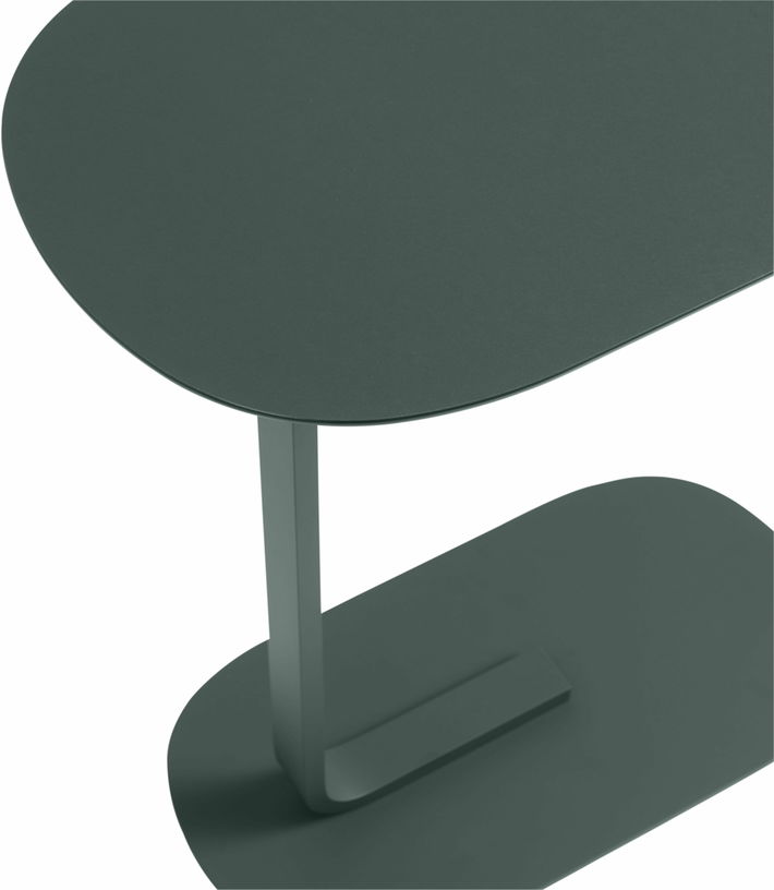 Table d'appoint en acier vert foncé H 73,5 cm Relate - Muuto - The Cool Republic