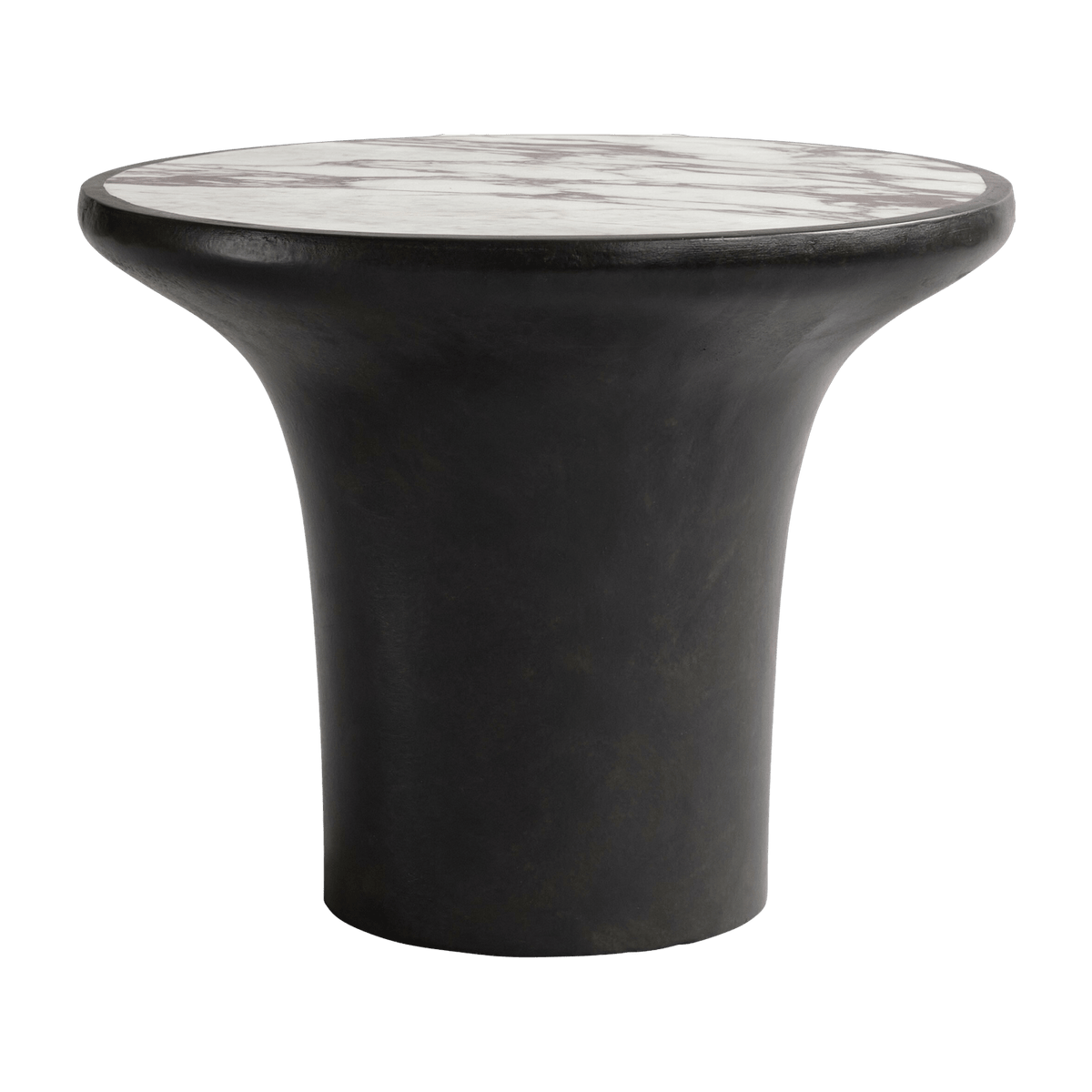 Table d'appoint en béton et marbre calacatta 45 x 45 cm Trumpet - 101 Copenhagen - The Cool Republic