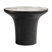 Table d'appoint en béton et marbre calacatta 45 x 45 cm Trumpet - 101 Copenhagen - The Cool Republic